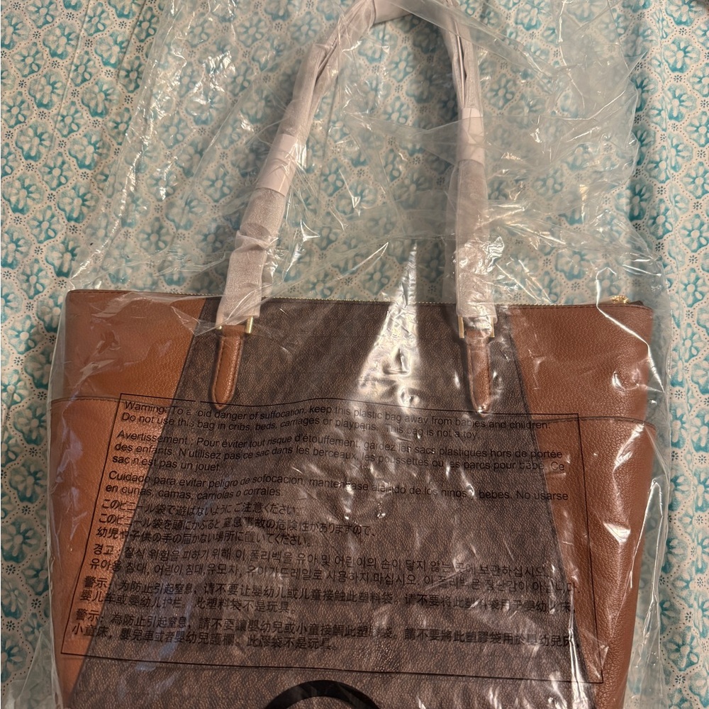 Michael Kors Brown Leather Tote - Picture 2 of 4
